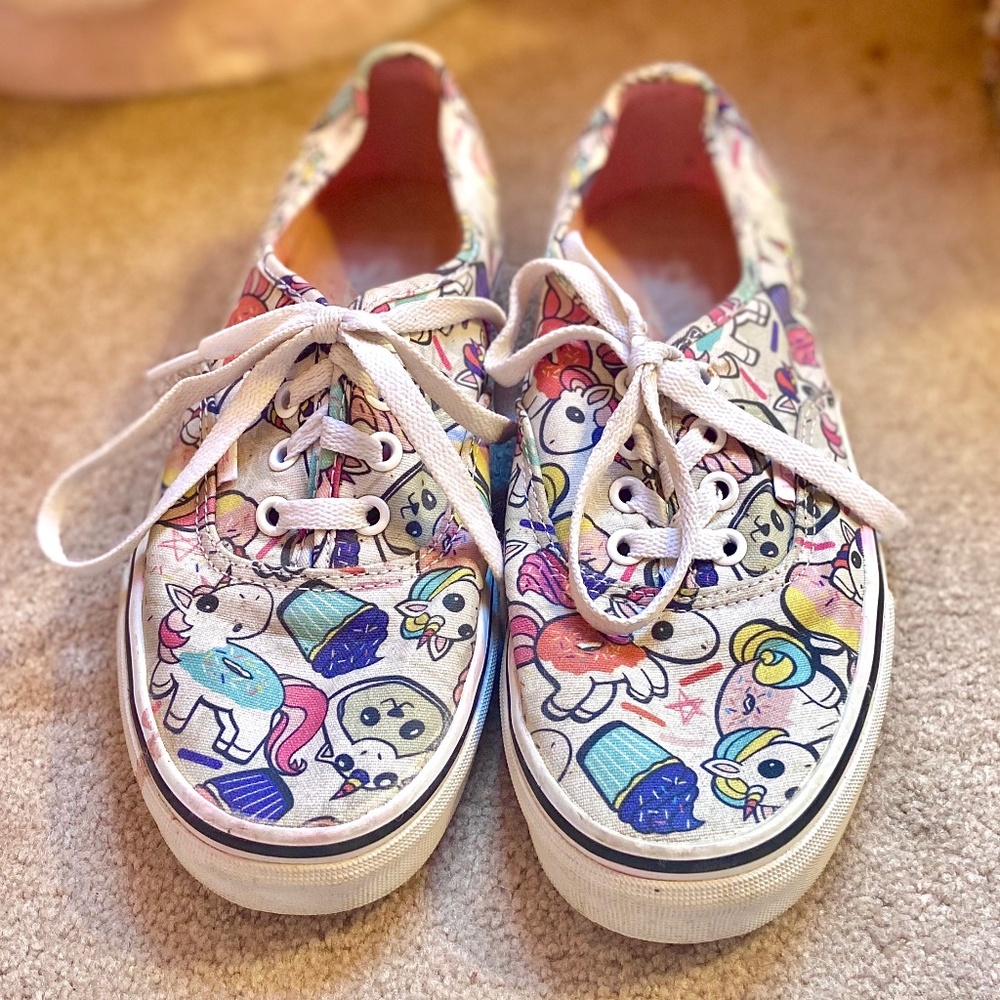 RARE Tokidoki 🦄🌈 Graphic Vans Lace Up Japanese Inspired Unicorn Women’s 7.5